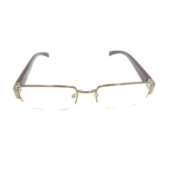 Prada VPR 52L 4AC-1O1 Brown Half Rim Eyeglasses Frames 52-18 135 Italy Designer - Picture 2 of 12